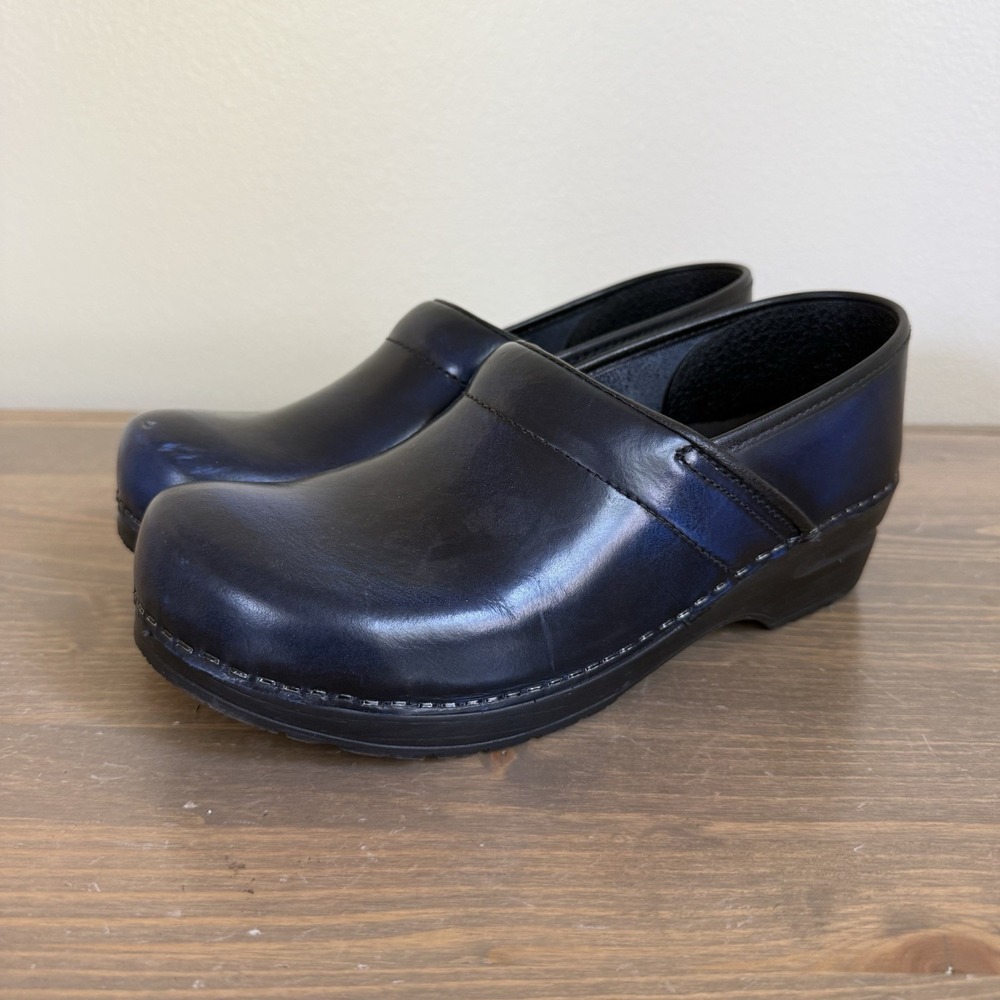Sanita Womens 41 Navy Blue Professional Cabrio Slip On Clogs Comfort Shoes